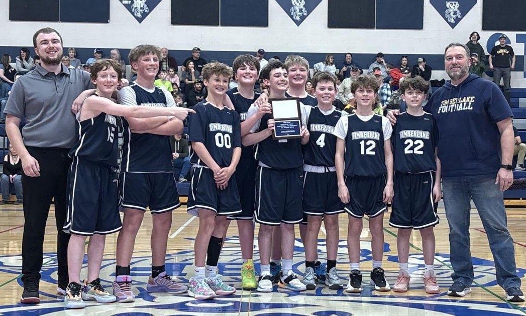 Timberlake Middle School seventh-grade boys district championship team