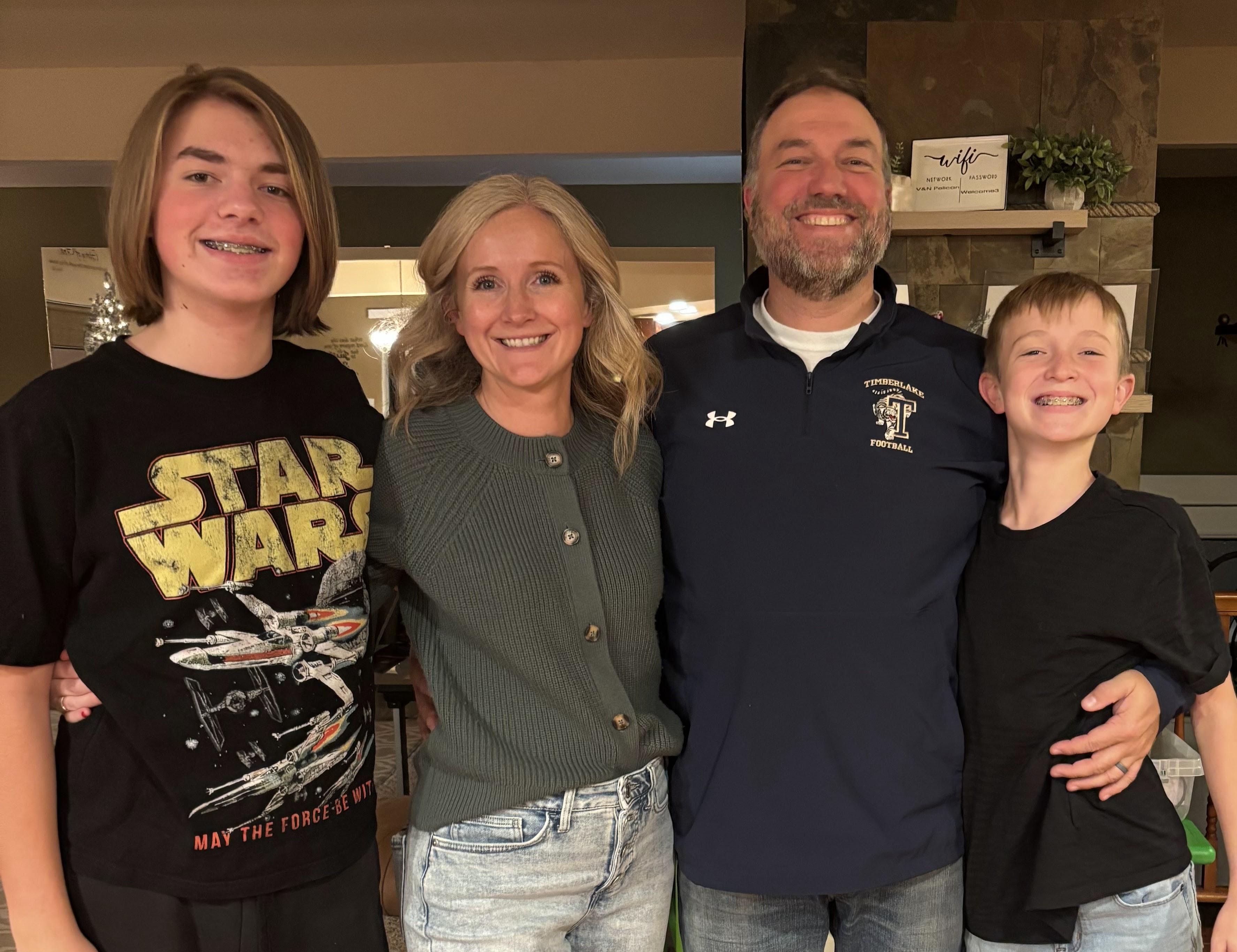 Bill Rider with his family